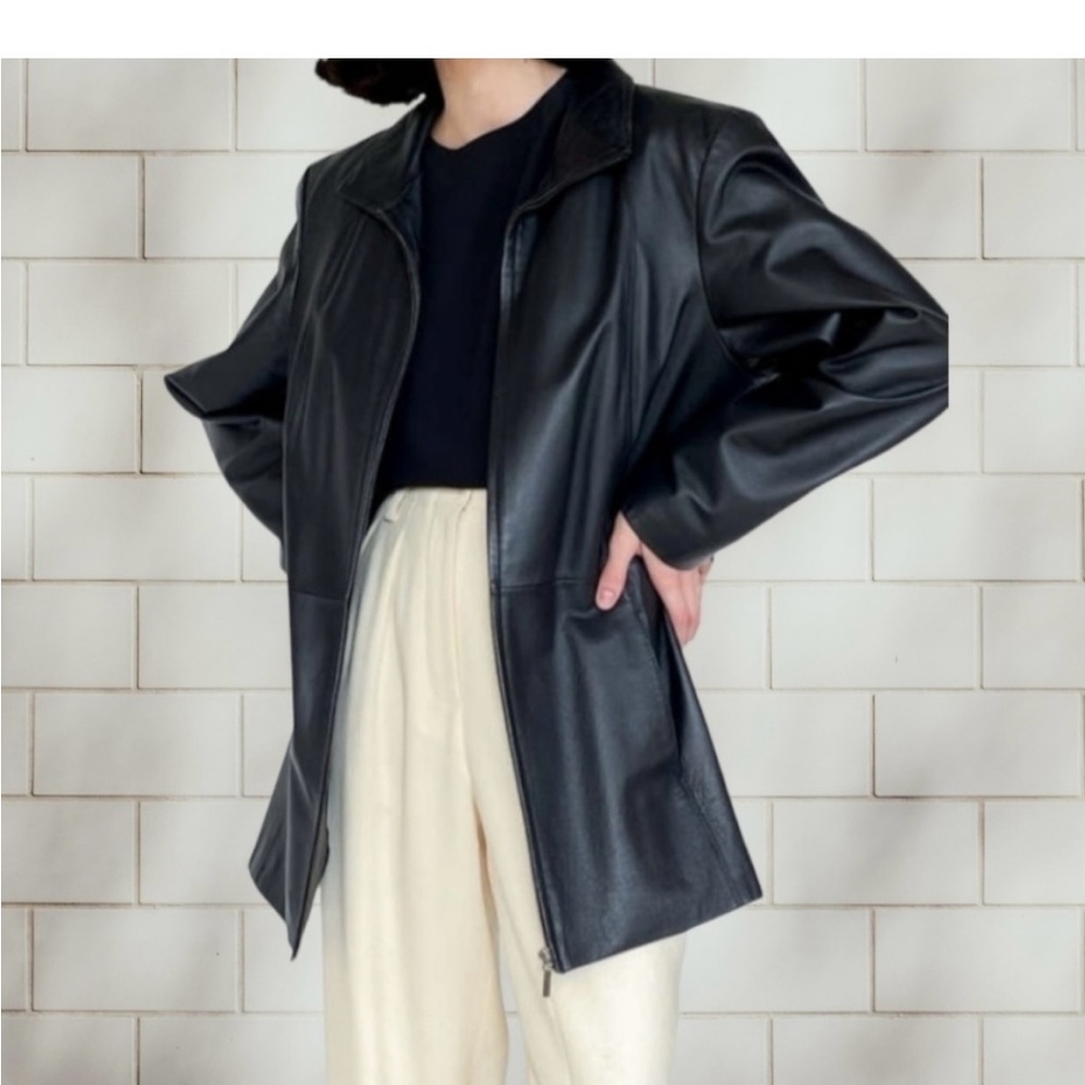 Chadwick’s Woman’s Black Leather Jacket size Small